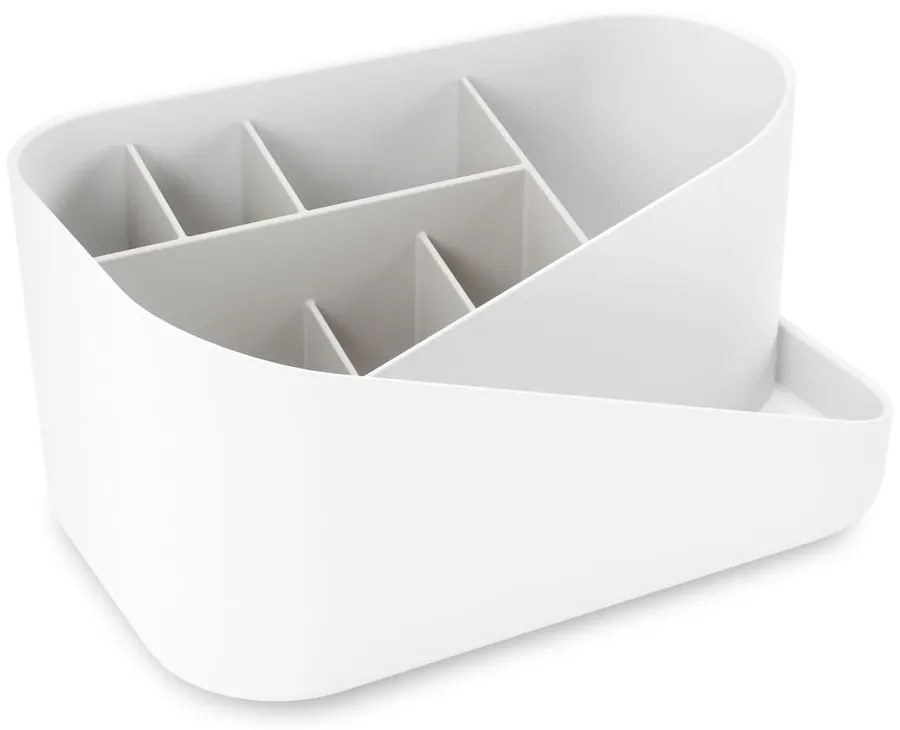 Organizator de baie alb pentru cosmetice din plastic Glam – Umbra