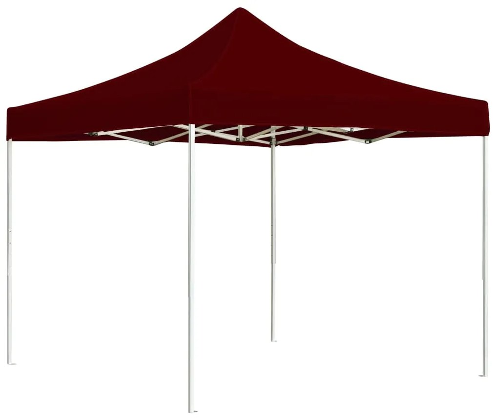 vidaXL Cort de petrecere profesional pliabil, bordo, 2 x 2 m, aluminiu