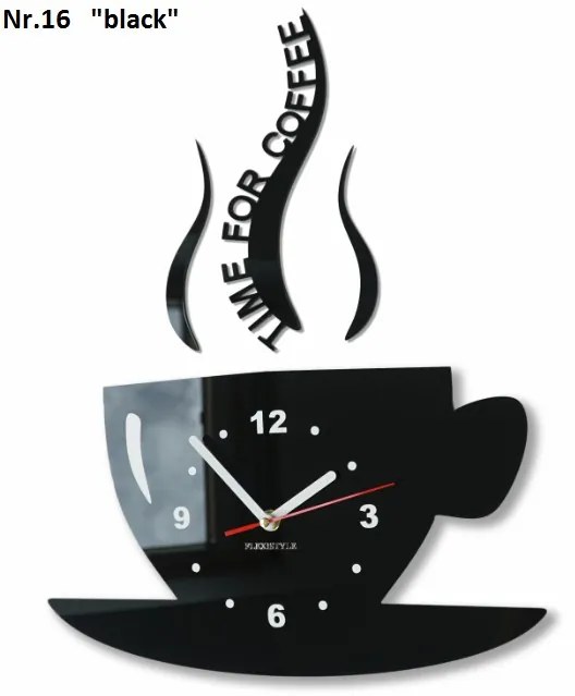 Ceas de perete "Este timpul pentru cafea" Negru