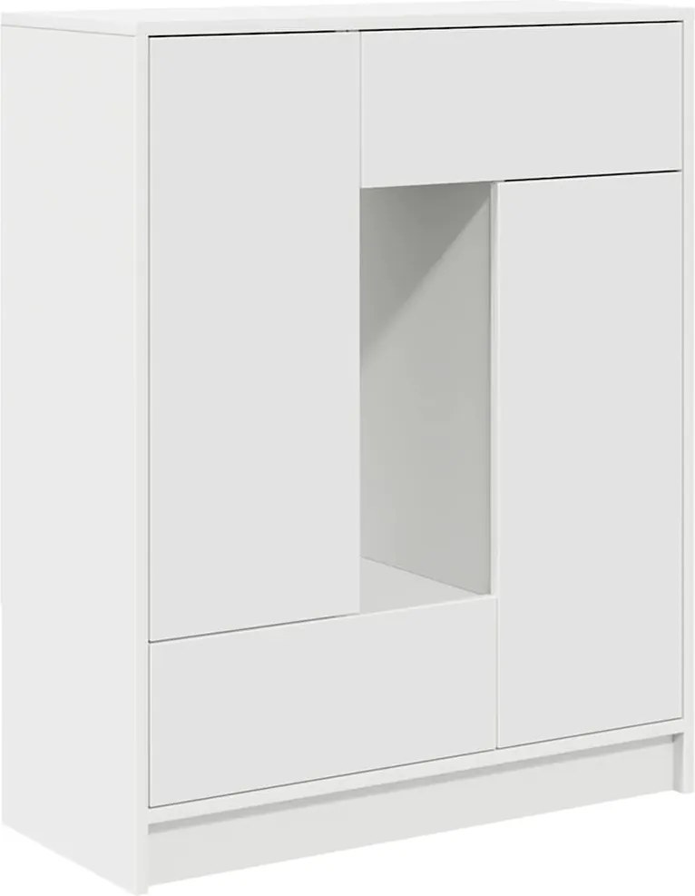 vidaXL Bufetă cu sertare și uși alb 73x31x90 cm