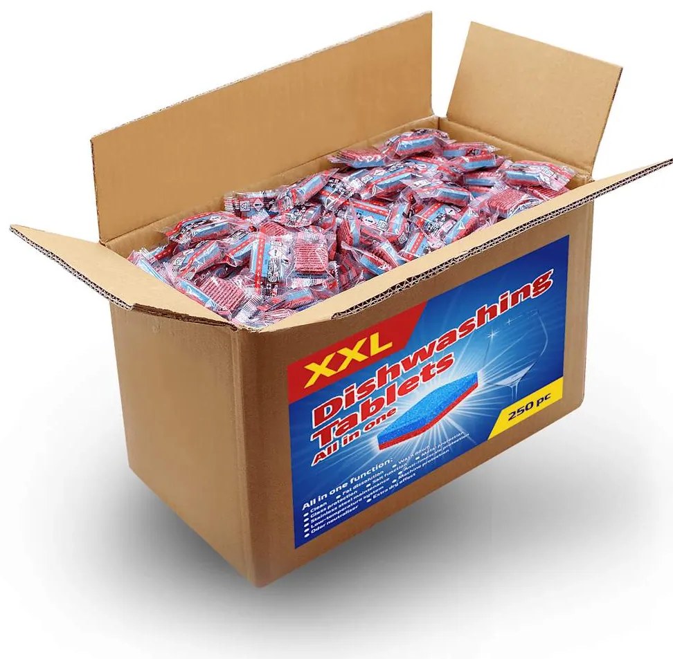 vidaXL 12-în-1 Tablete pentru mașina de spălat vase, 250 buc. 4,5 kg