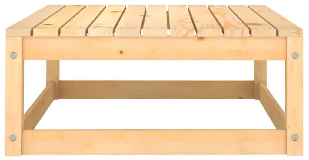 Taburet de gradina, 70x70x30 cm, lemn masiv de pin Maro, suport pentru picioare, 1