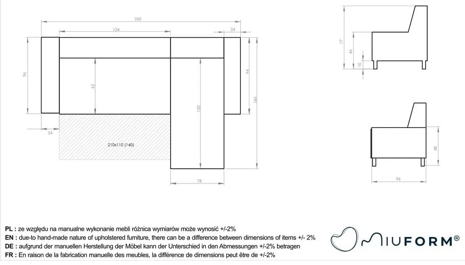 Colțar variabil extensibil Miuform Dazzling Daisy, bej