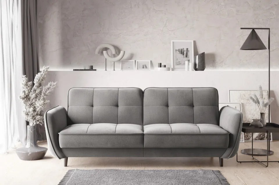 Canapea tapitata, extensibila, cu spatiu pentru depozitare, 220x83x90 cm, Bellis 01, Eltap (Culoare: Roz / Gojo 101)