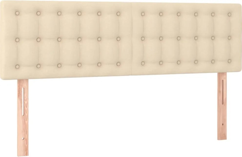 vidaXL Tăblii de pat, crem, 144x5x78/88 cm, textil