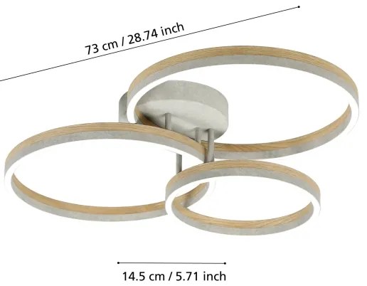 Lustră LED dimabilă aplicată Eglo 39895 CADINARO LED/12,5W/230V + 2xLED/15,5