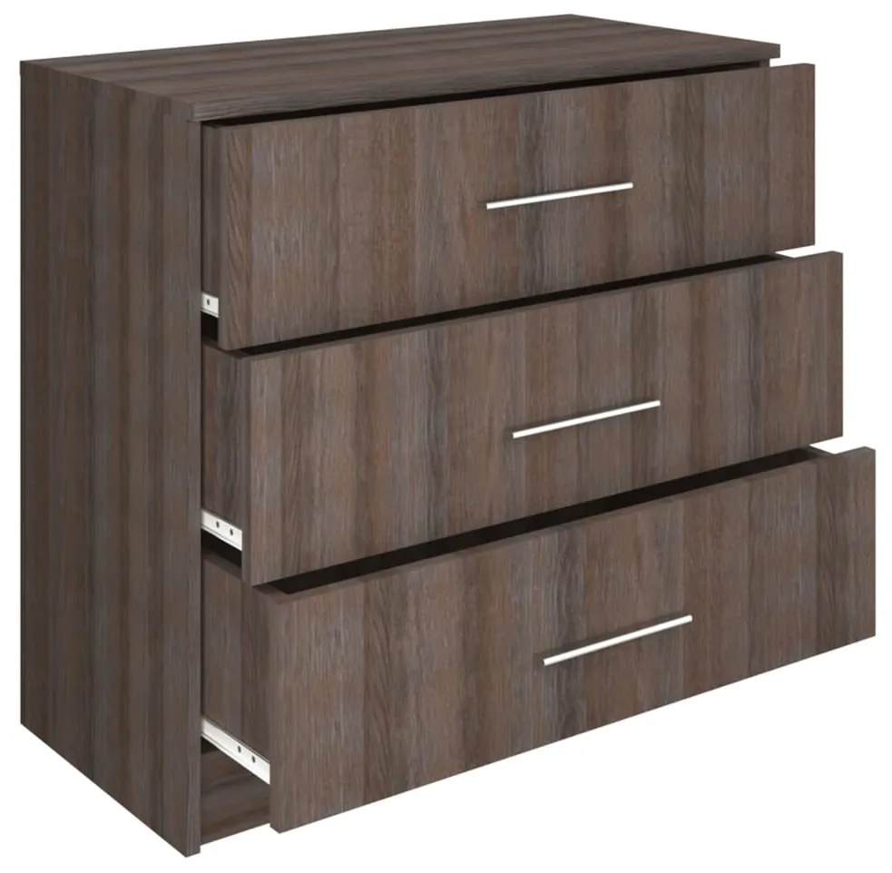 Comoda cu sertare, stejar sonoma gri, 71x35x68 cm, PAL 1, grey sonoma oak