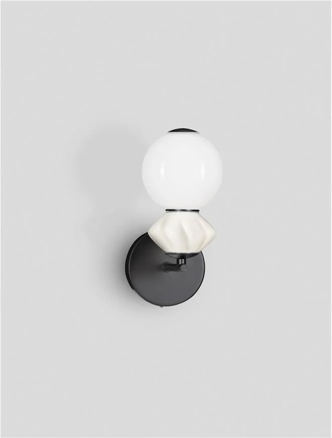Aplica LED decorativa ceramica gri, alb, PALLINA