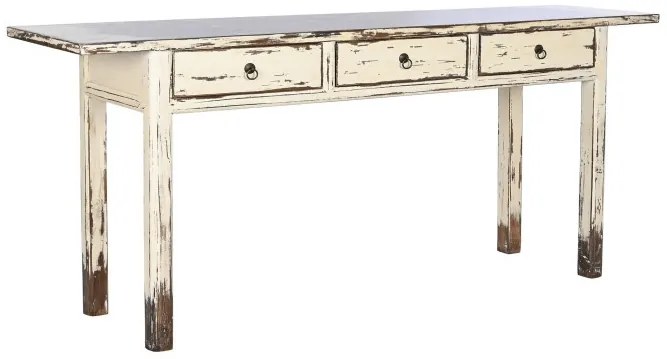 Consola din lemn masiv cu finisaj vintage, Creamy