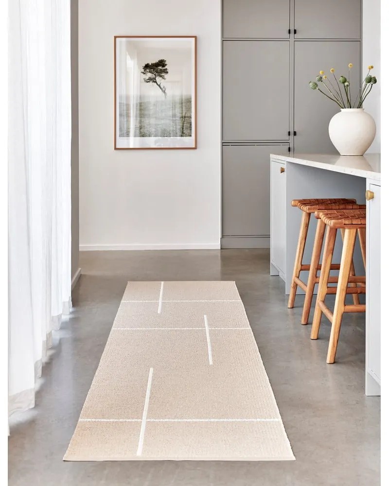 Covor tip traversă pentru interior și exterior bej 70x270 cm Fred Beige – Pappelina