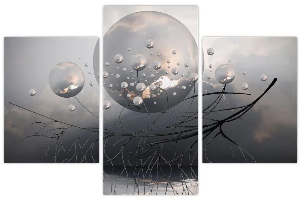 Tabloul bilelor abstracte (90x60 cm)