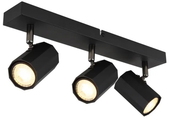 Spot Globo 57918-3B JAMES 3xGU10/25W/230V negru