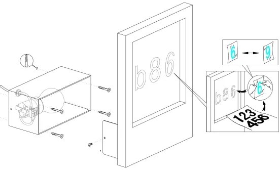 Eglo 98143 - Număr de casă MONTEROS 1xE27/28W/230V IP44 alb