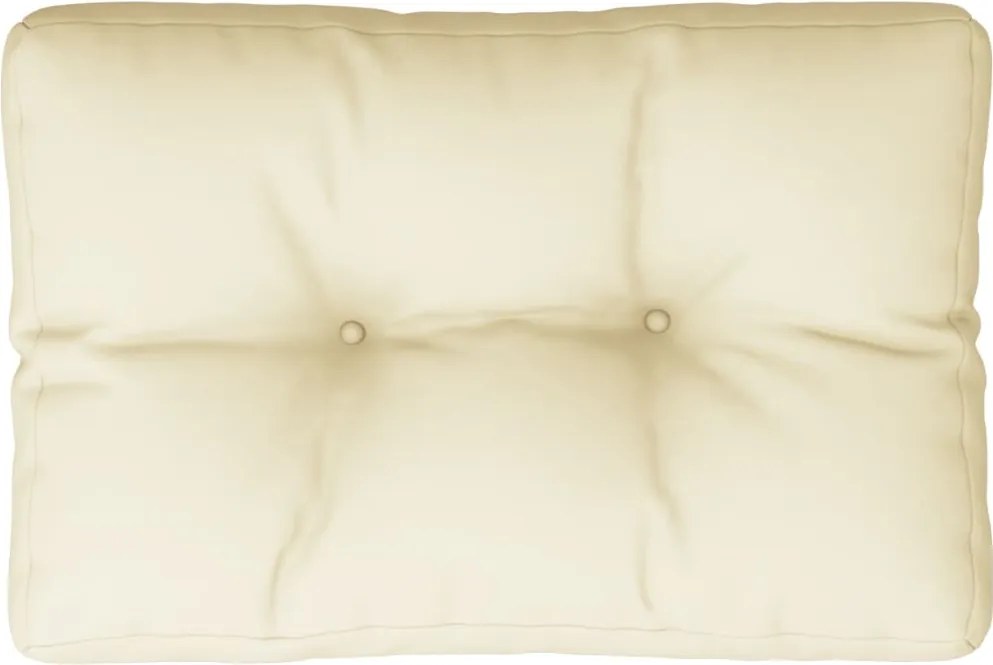 vidaXL Pernă de paleți, crem, 60x40x12 cm, material textil