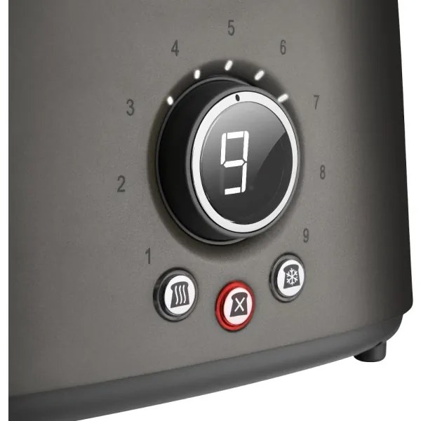 Sencor - Toaster cu 2 felii și suport pentru chifle, 1000 W/230 V, antracit