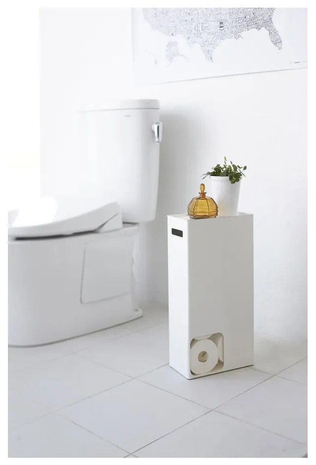 Recipient role hârtie de toaletă YAMAZAKI Rin Stocker, alb