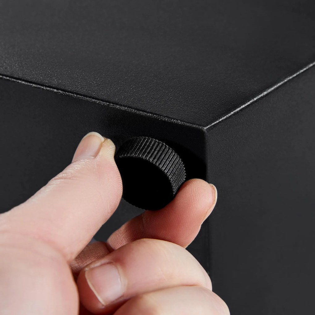 Masă de luat extensibilă, Negru+Gri | Aosom Romania