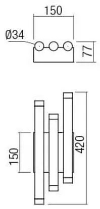 Aplică LED Redo 01-2036 MADISON 6xLED/4W/230V auriu
