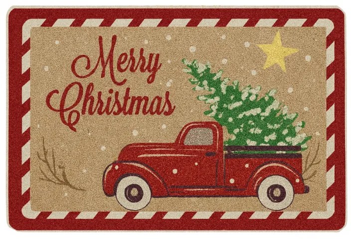 Pres de Craciun HOLIDAY RIDE 60x90 cm, rosie