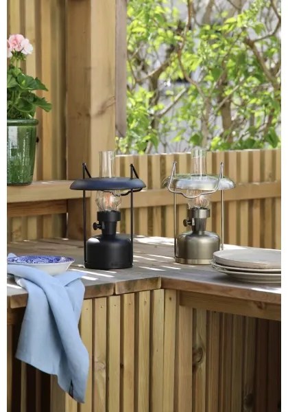 Markslöjd 108893-LED Lampă reîncărcabilă FANOS cu intensitate reglabilă, LED 2,5 W, 3,7 V, baterie 4000 mAh, IP44, negru