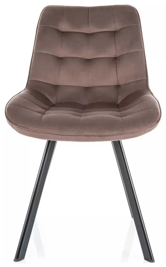 Scaun de bucătărie Albons Velvet, maro
