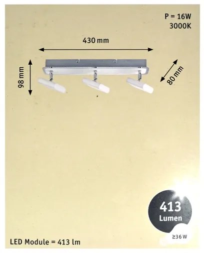 Spot Paulmann 66636 3xLED/4,5W LAUNCHER 230V