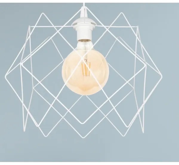 Lustră pe cablu GALL 1xE27/60W/230V alb