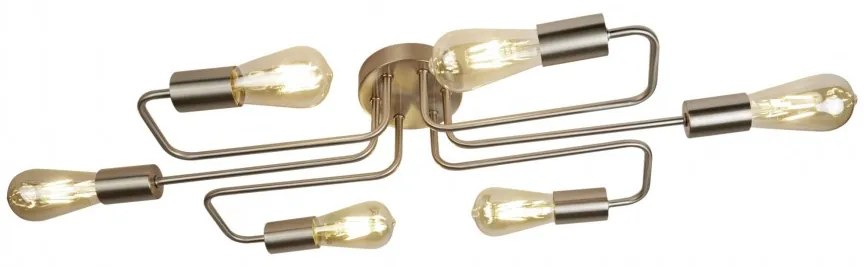 Lustra aplicata stil industrial Circuit 6L argintiu satin 9926-6SS SRT