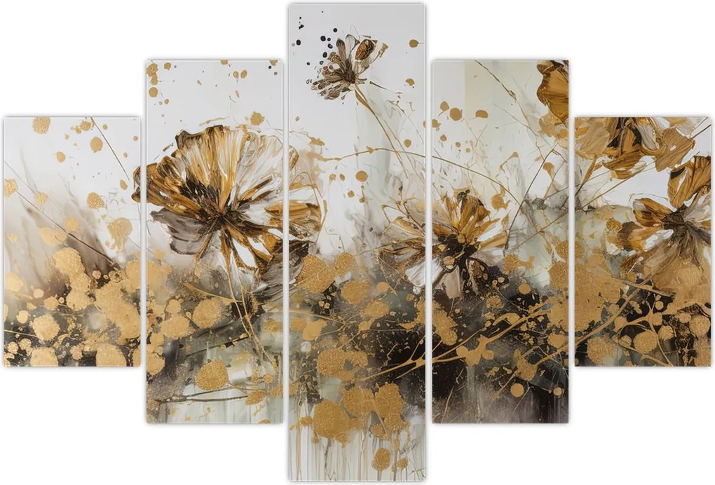 Tablou - pictură abstractă florală (150x105 cm)