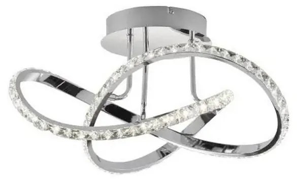 Plafonieră LED aplicată, reglabilă, ABRO, 26W/230V, crom lucios