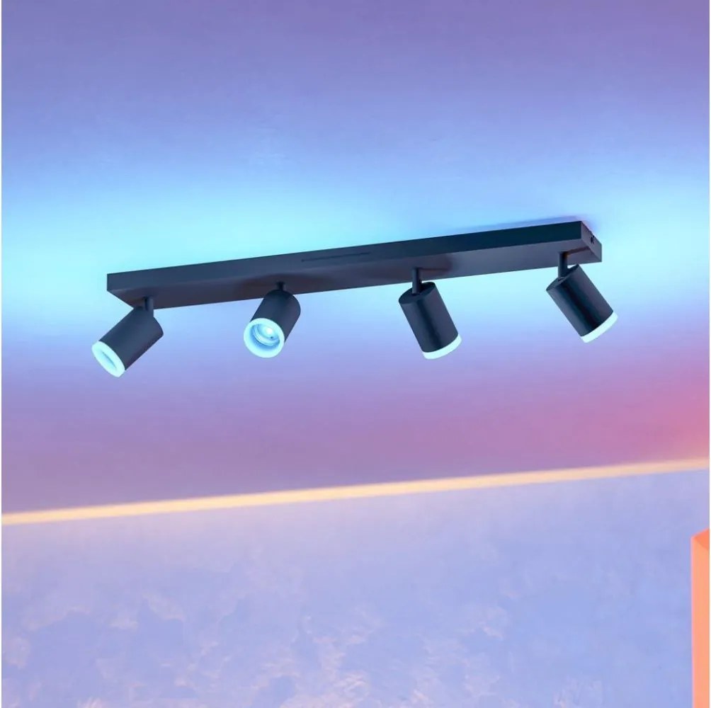 Eglo 901942 - Spot LED RGBW dimmabil MELITELLO-Z 4xLED/3,7W/230V negru