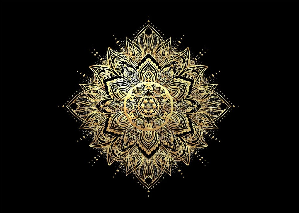 Tablou pe sticlă - Mandala bogăției (70x50 cm)