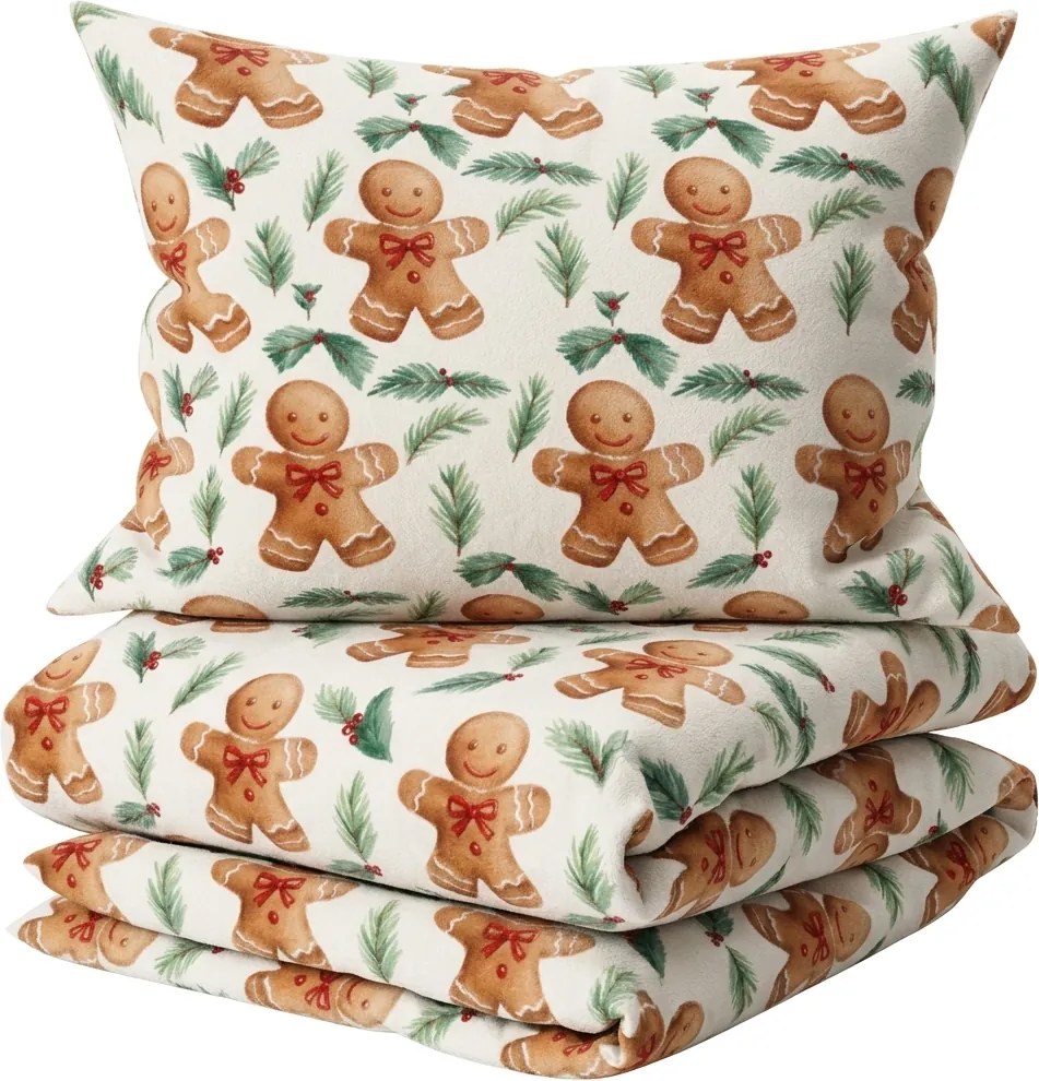 Lenjerie de pat din flanel MERRY GINGER colorat Dimensiune lenjerie de pat: 70 x 90 cm | 140 x 220 cm