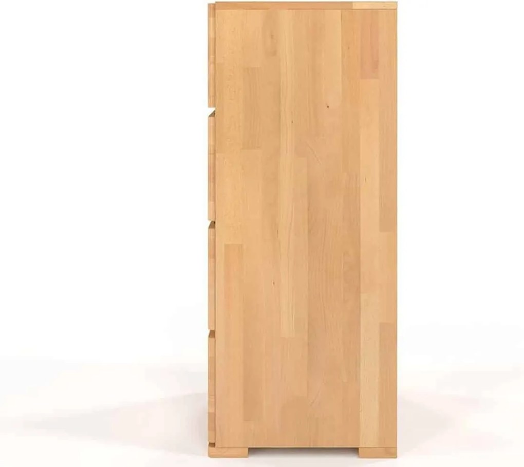 Comodă lemn masiv TerraCraft Fag 4 Sertare, 60 × 45 × 108 cm - Natural
