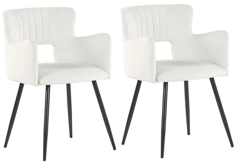 Set 2 buc scaune de sufragerie Shelba (alb) . 1075764