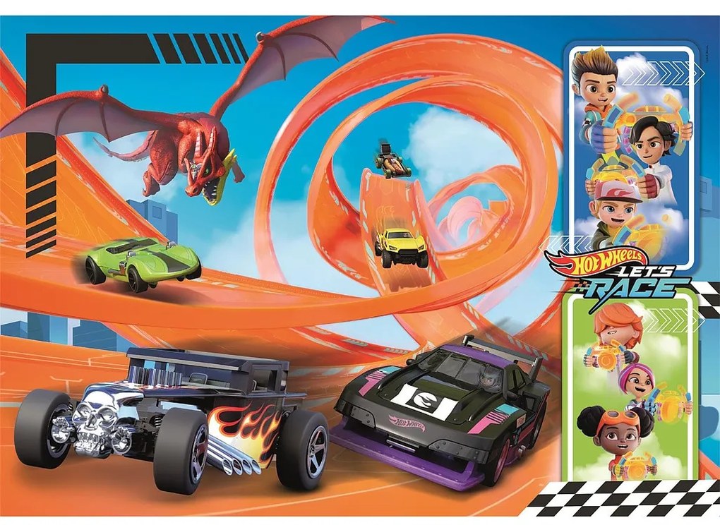 Hot Wheels Citizens Puzzle Clementoni de 104 piese