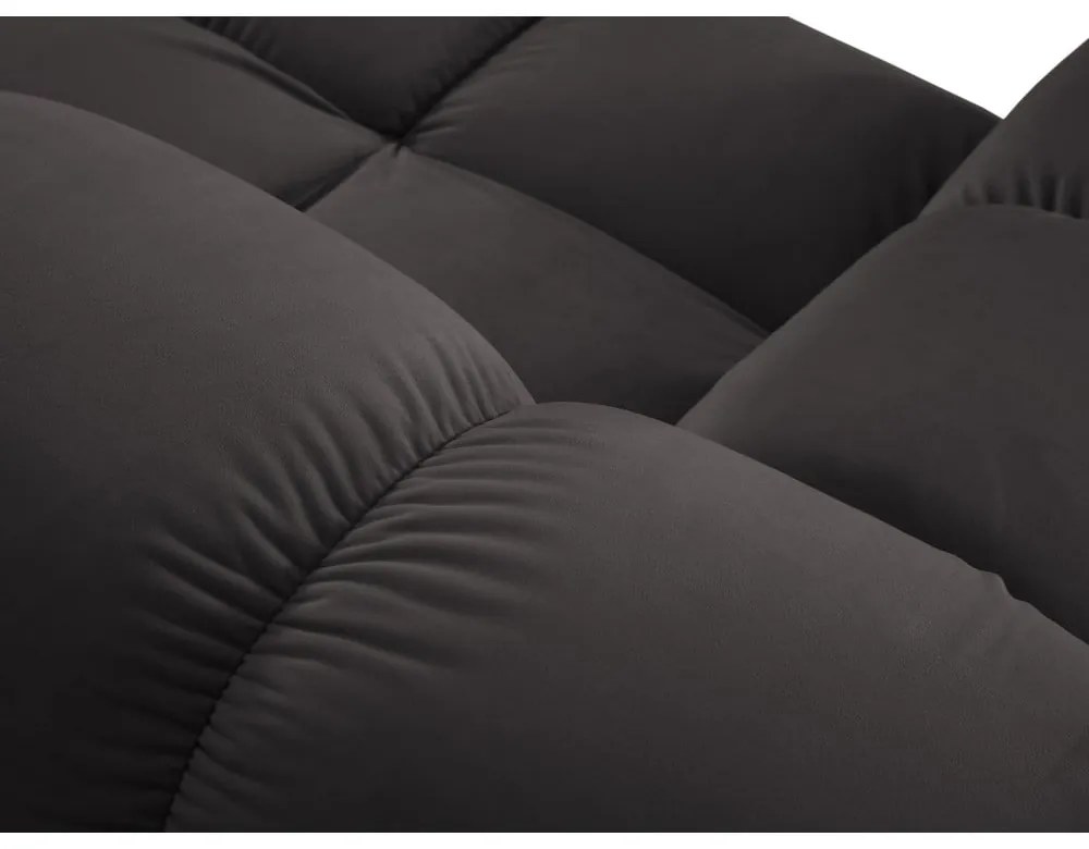 Canapea gri închis cu tapițerie din catifea 191 cm Bellis – Micadoni Home