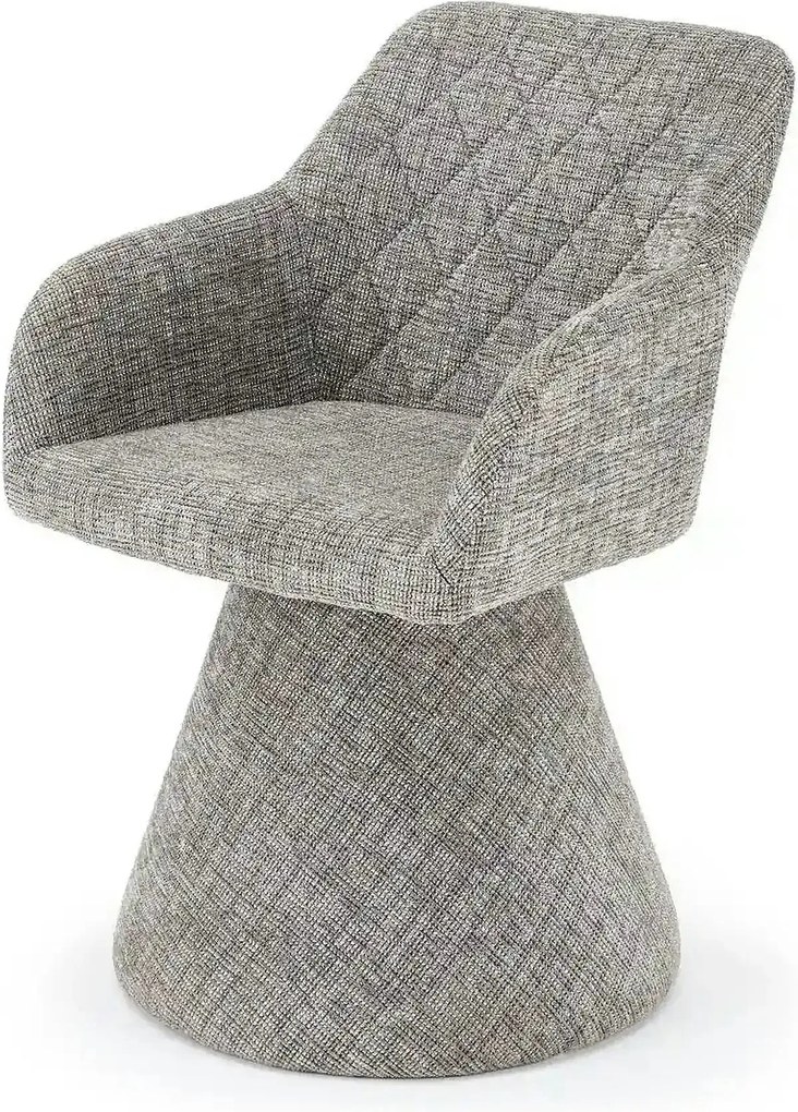 Scaun rotativ K603, stofa clasica gri, 55x55x85 cm
