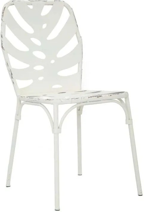 Set 2 scaune dining Brandon, 86x43.5x51 cm, metal, alb