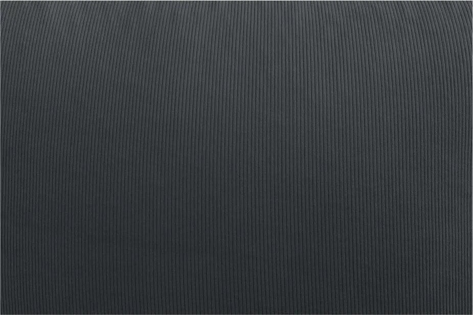 Fotoliu bean bag gri închis cu tapițerie din catifea reiată Lilibet – Bobochic Paris