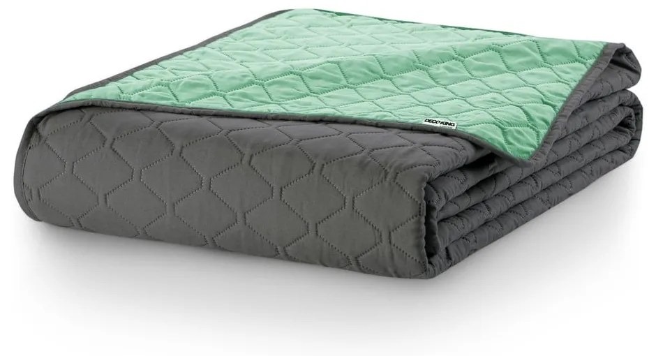 Cuvertură cu 2 fețe din microfibră DecoKing Axel, 240 x 260 cm, verde deschis