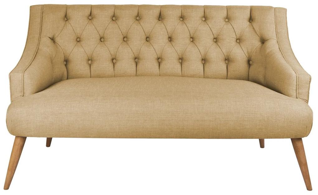 Canapea cu 2 Locuri Lamont, Maro Deschis, 140 x 74 x 80 cm