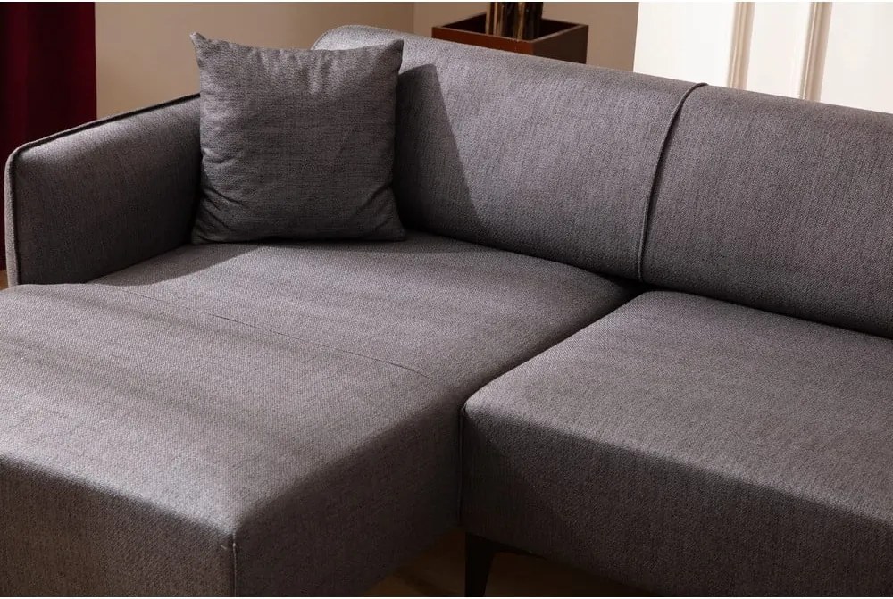 Colțar Belissimo gri închis, colț pe partea stângă – Balcab Home