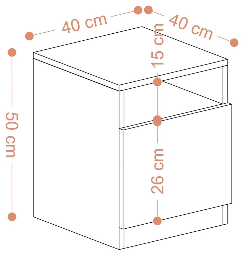 Noptieră Honey (Nuc). 1088626