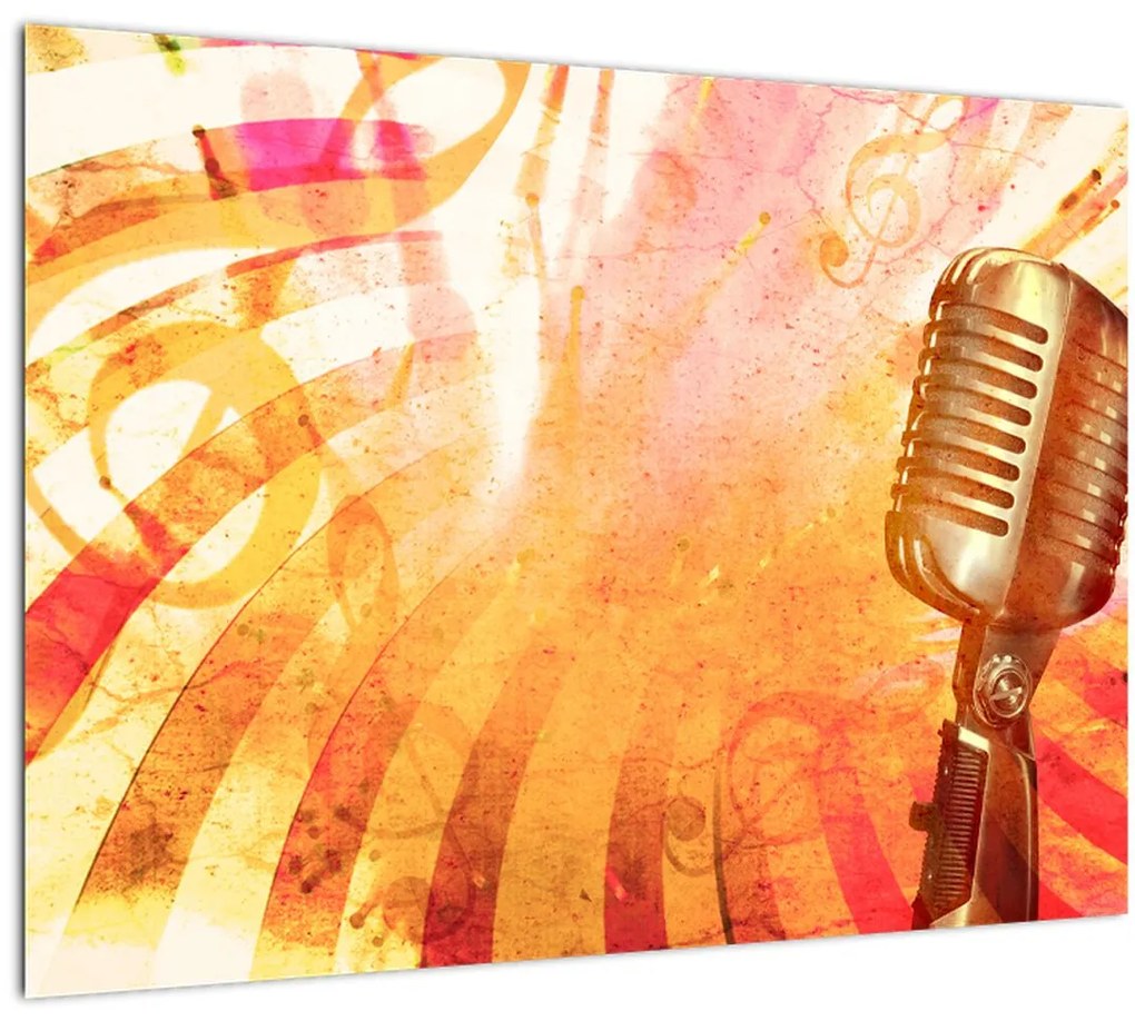 Tablou - Microfon retro (70x50 cm)