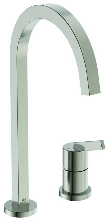 Baterie bucatarie Ideal Standard Gusto Square 217 argintiu Silver Storm 2 elemente