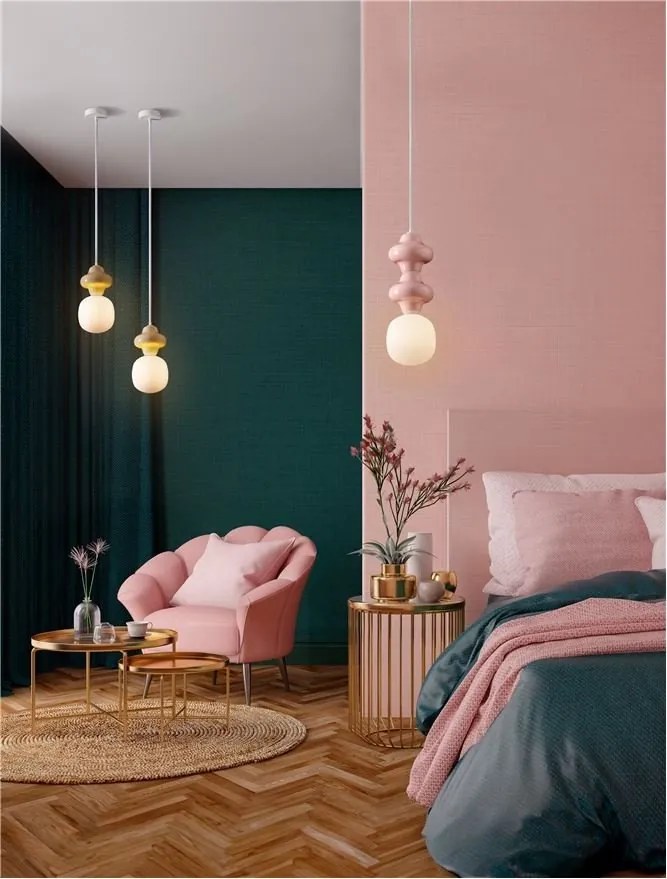 Pendul ceramic design modern CHIC galben