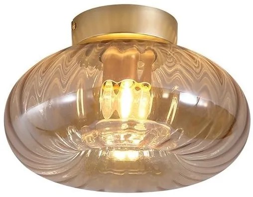 Plafoniera metal auriu sticla chihlimbar Celestial