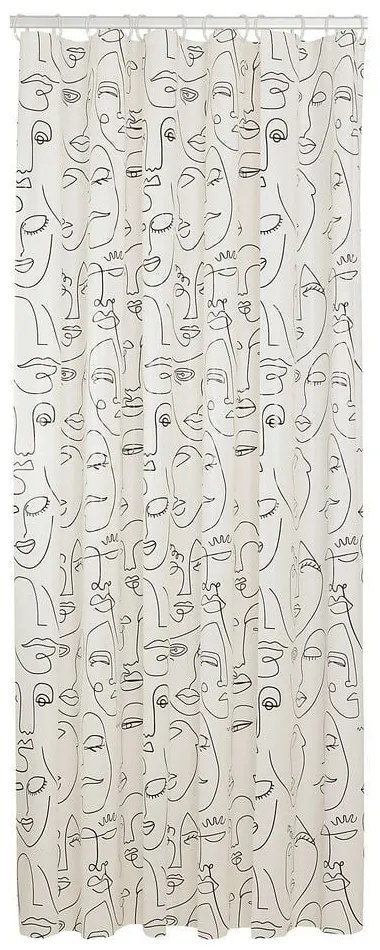 Sealskin Mind perdea de duș 200x180 cm alb-negru 800146