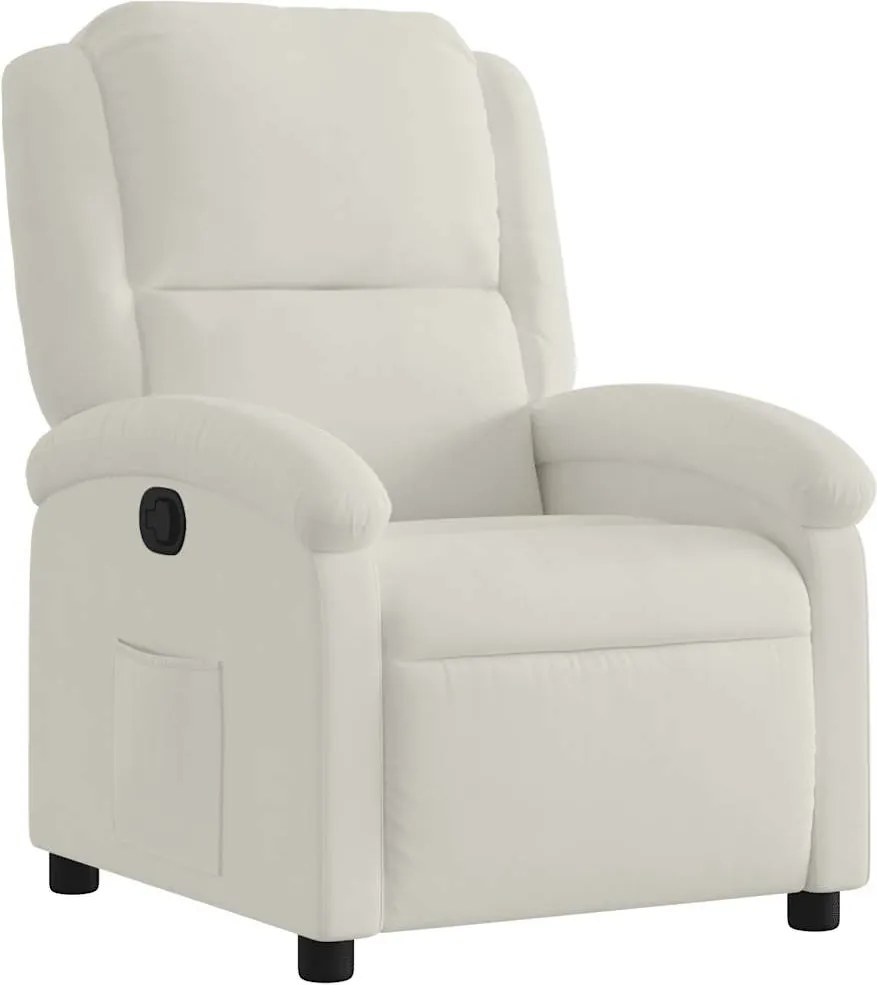 vidaXL Fotoliu rabatabil crem catifea